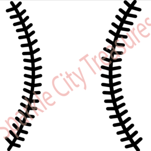 Baseball Stitches – 20 Oz Skinny Straight Tumbler Rhinestone Template Wrap