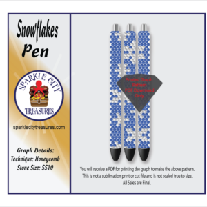 Snowflake Pen Rhinestone Pattern