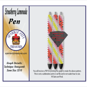 Strawberry Lemonade Pen Rhinestone Pattern