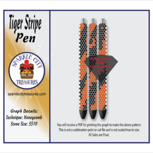 Tiger Stripe Pen Rhinestone Pattern