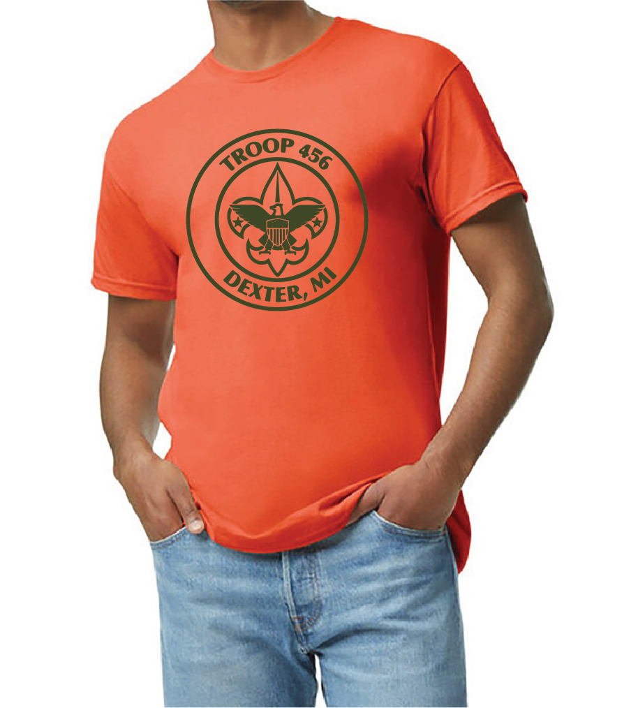 Troop 456 Adult Cotton T-shirt with Logo