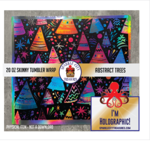 Abstract Trees – 20 Oz Skinny Straight Tumbler Wrap