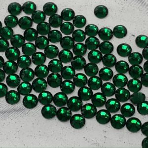 SS10 Flat Back Emerald Rhinestones