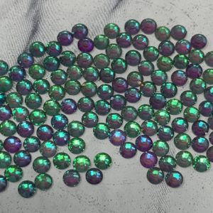 SS10 Flat Back Flame Green Aurora Rhinestones