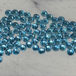 SS12 Flat Back Glass Aquamarine Rhinestones