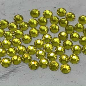 SS12 Flat Back Glass Citrine Rhinestones