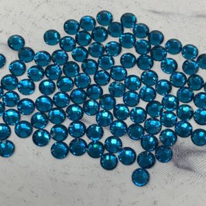 SS16 Flat Back Glass (Non Hot-fix) Rhinestones – Blue Zircon