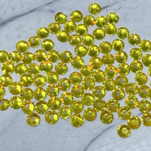 SS20 Flat Back Glass Rhinestones -Lime Yellow