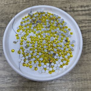 SS20 Flat Back Glass Rhinestones -Lime Yellow