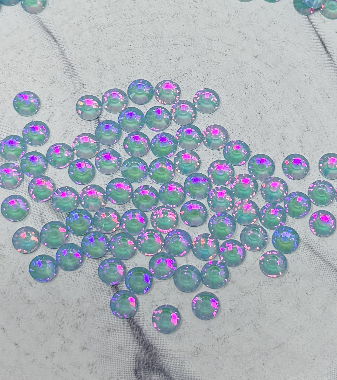 SS20 Flat Back Glass Rhinestones -Cyan Fire Opal