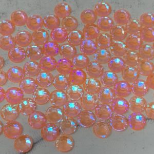 SS20 Flat Back Glass Rhinestones -Orange Luminous AB